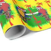 KERSTMIS PAPEGAAIEN CADEAUPAPIER (Rol Hoek)