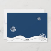 Kerstmis - Papercut Snowflakes Feestdagenkaart (Achterkant)