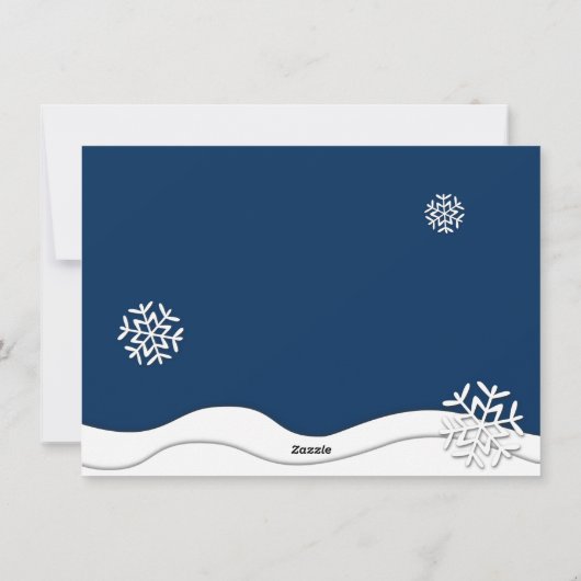 Kerstmis - Papercut Snowflakes Feestdagenkaart (Achterkant)