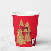 Kerstmis Papieren Bekers (Achterkant)