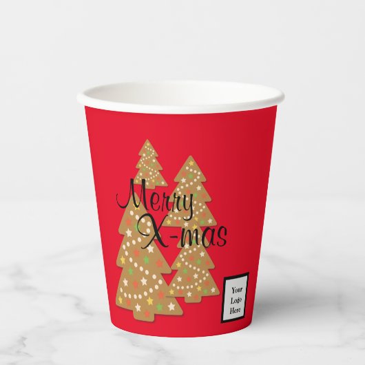 Kerstmis Papieren Bekers (Voorkant)