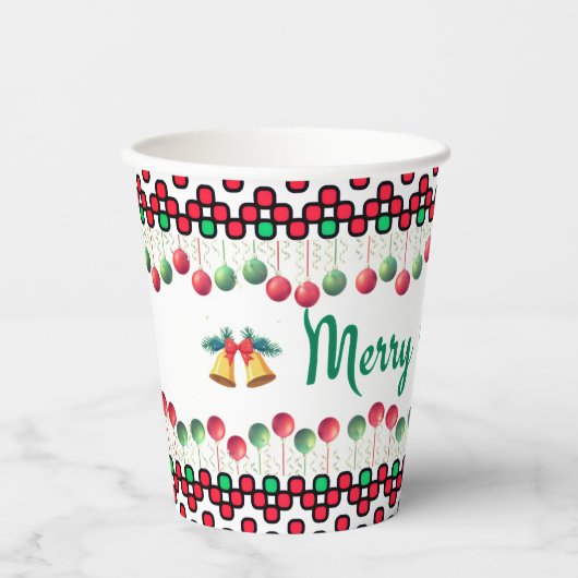 Kerstmis papieren bekers (Voorkant)