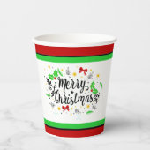 Kerstmis papieren bekers (Voorkant)