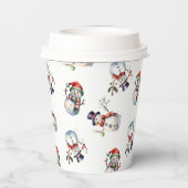 Kerstmis Papieren Bekers (Achterkant)