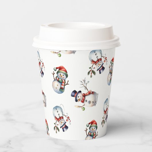 Kerstmis Papieren Bekers (Achterkant)