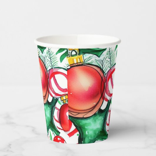 Kerstmis Papieren Bekers (Links)