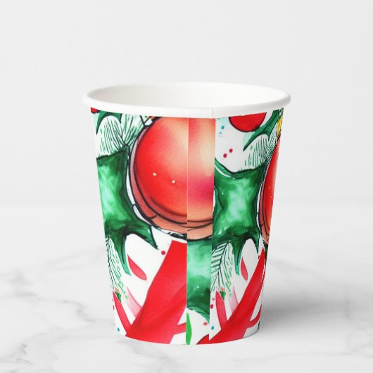 Kerstmis Papieren Bekers (Rechts)