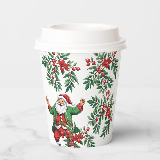 Kerstmis Papieren Bekers (Achterkant)