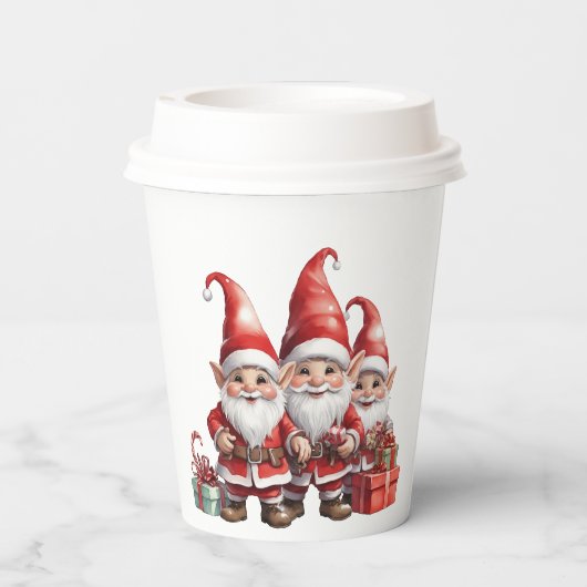 Kerstmis Papieren Bekers (Achterkant)