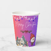 Kerstmis Papieren Bekers (Achterkant)