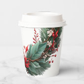 Kerstmis Papieren Bekers (Achterkant)