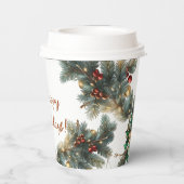 Kerstmis Papieren Bekers (Achterkant)