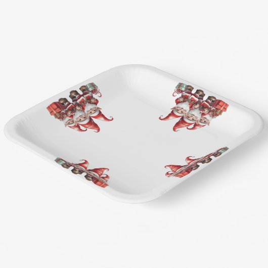 Kerstmis Papieren Bordje (Gebogen)