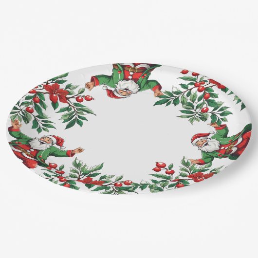 Kerstmis Papieren Bordje (Gekanteld)