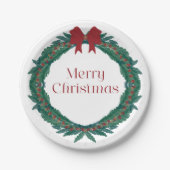 Kerstmis Papieren Bordje (Voorkant)