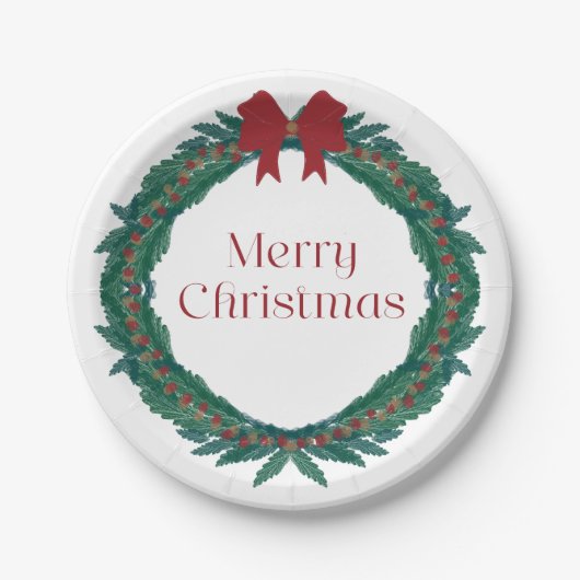 Kerstmis Papieren Bordje (Voorkant)