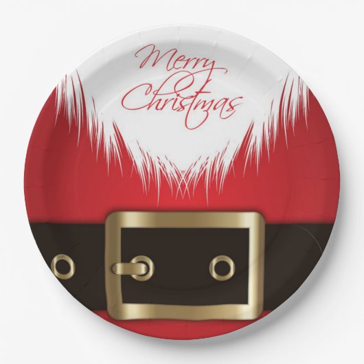 Kerstmis Papieren Bordje (Voorkant)