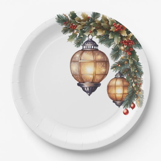 Kerstmis Papieren Bordje (Voorkant)