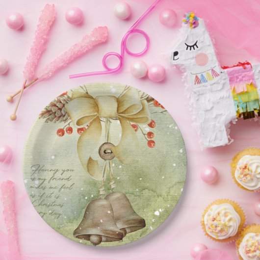 Kerstmis Papieren Bordje (Feest)