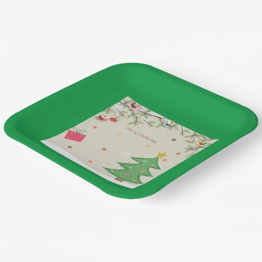 Kerstmis Papieren Bordje (Gebogen)