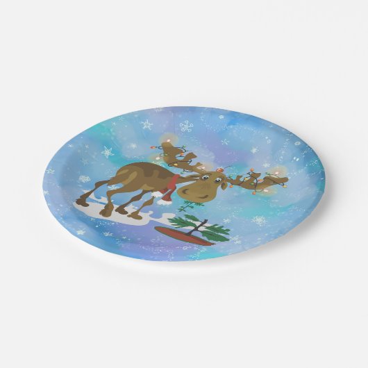 Kerstmis Papieren Bordje (Gekanteld)