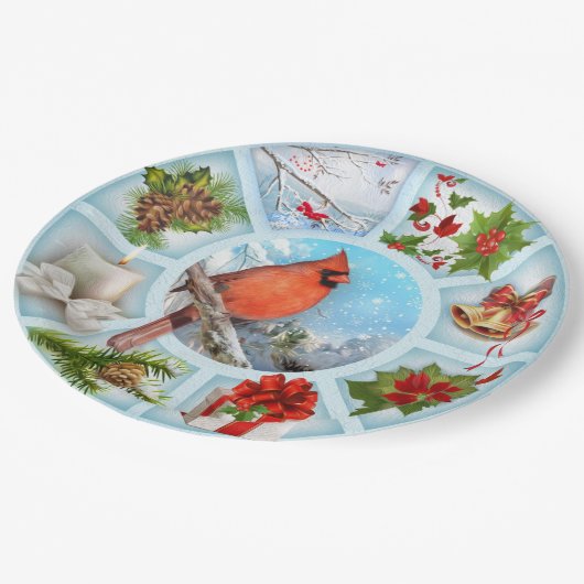 Kerstmis Papieren Bordje (Gekanteld)