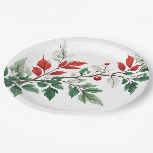 Kerstmis Papieren Bordje (Gekanteld)