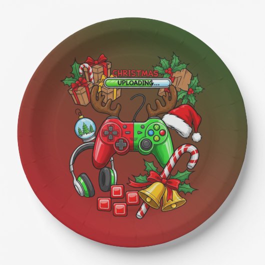 Kerstmis Papieren Bordje (Voorkant)