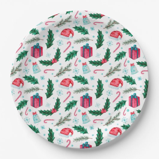 Kerstmis Papieren Bordje (Voorkant)