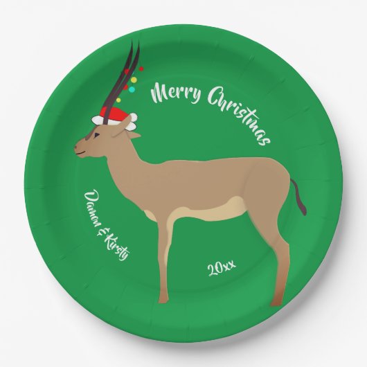 Kerstmis Papieren Bordje (Voorkant)