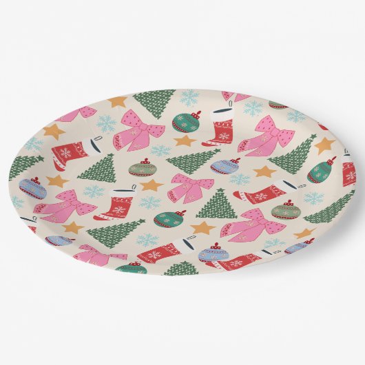 Kerstmis Papieren Bordje (Gekanteld)