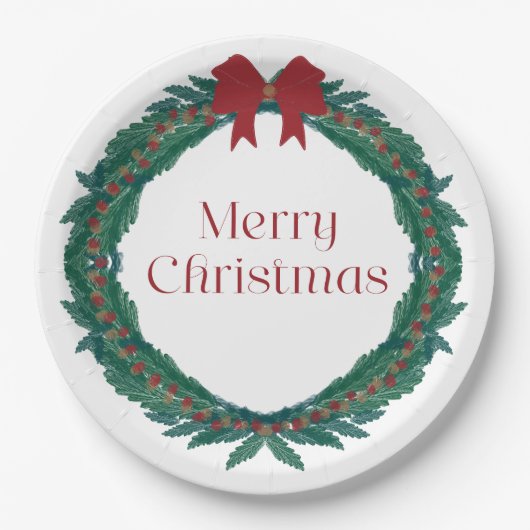 Kerstmis Papieren Bordje (Voorkant)