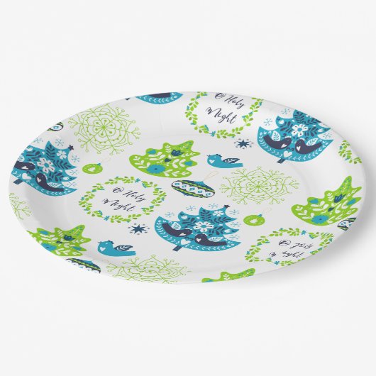 Kerstmis Papieren Bordje (Gekanteld)