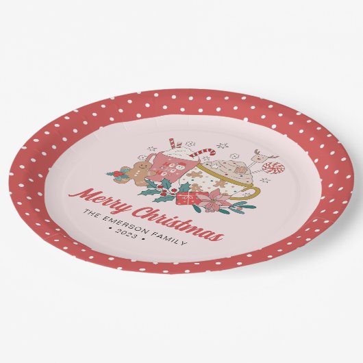 Kerstmis Papieren Bordje (Gekanteld)