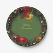 Kerstmis Papieren Bordje (Voorkant)