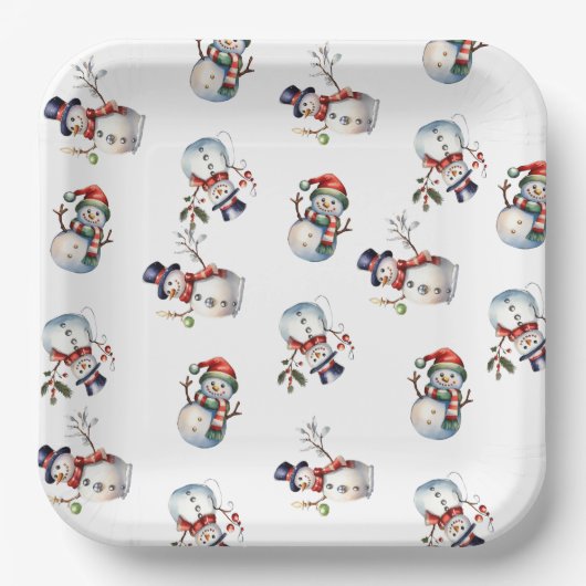 Kerstmis Papieren Bordje (Voorkant)