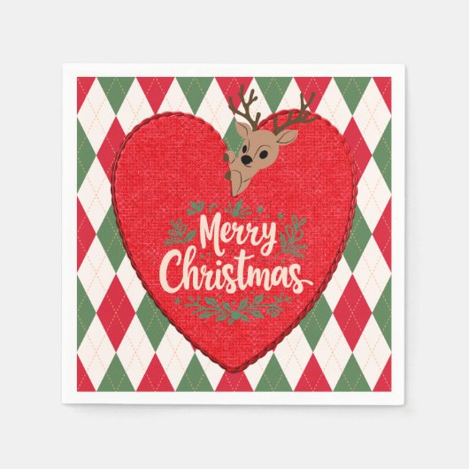 Kerstmis papieren servet (Voorkant)