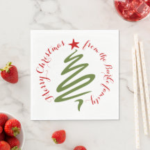 Kerstmis papieren servet