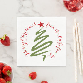 Kerstmis papieren servet