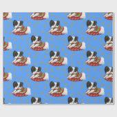 Kerstmis - papillon Gold Paws - patroon Cadeaupapier (Vlak)