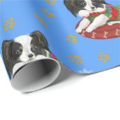 Kerstmis - papillon Gold Paws - patroon Cadeaupapier (Rol Hoek)