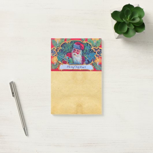 KERSTMIS PARCHMENT IN RETROSTIJL POST-IT® NOTES (Kantoor)