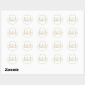 Kerstmis Pastel Geboorte | Adres Ronde Sticker (Vel)