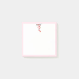 Kerstmis, pastel roze feestdag post-it® notes