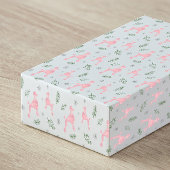 Kerstmis Pastel Roze Poodle Cadeaupapier