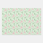 Kerstmis Pastel Roze Poodle Cadeaupapier (Voorkant 2)