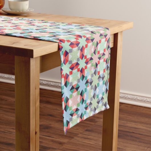 Kerstmis patchwork ster lange tafelloper (Voorbeeld)