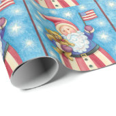Kerstmis, patriottische kerstman met vlag cadeaupapier (Rol Hoek)