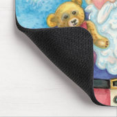 Kerstmis, patriottische kerstman met vlag muismat (Hoek)