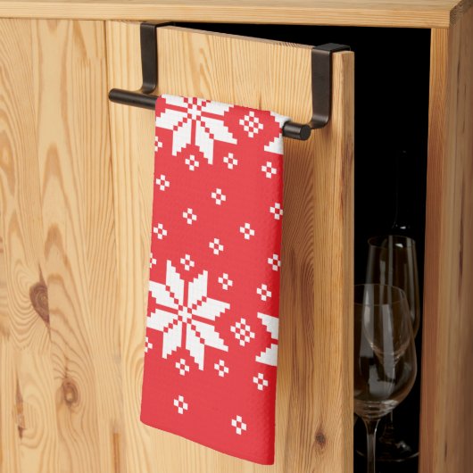 Kerstmis patroon 5 theedoek (Derde Gevouwen)